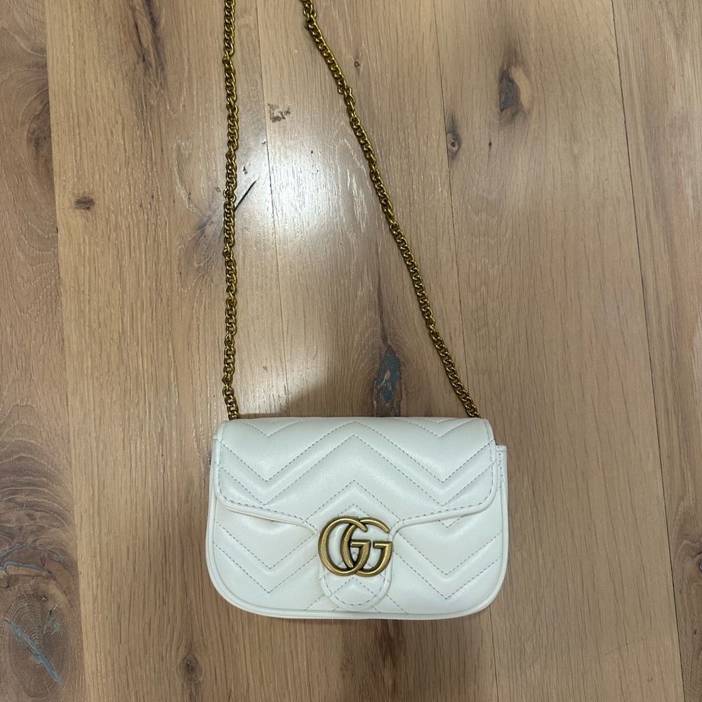 Gg white small purse